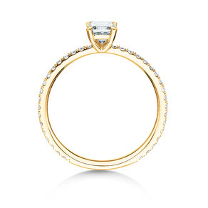 Engagement ring Elaine in 14K yellow gold with diamonds 0.86ct G/VS