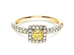 Engagement ring Sophie in 18K yellow gold with diamonds 1.02ct