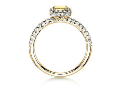Engagement ring Sophie in 18K yellow gold with diamonds 1.02ct