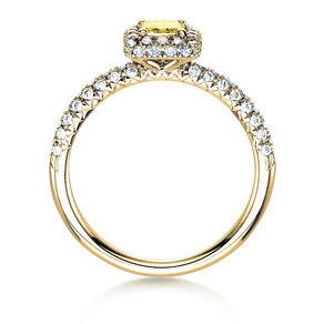 Engagement ring Sophie in 18K yellow gold with diamonds 1.02ct