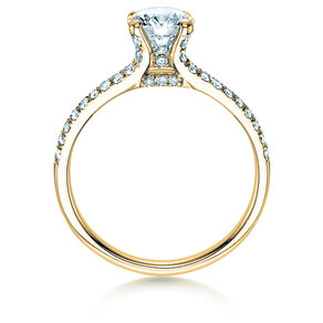 Engagement ring Dynasty in 9K yellow gold with lab-grown diamonds 1.27ct E/VS