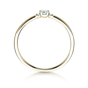 Engagement ring Vivid Petite Diamond in 14K yellow gold with diamonds 0.10ct G/SI