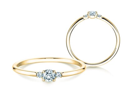 Engagement ring Vivid Petite Diamond in yellow gold