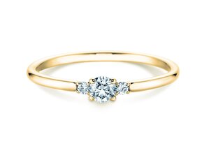 Engagement ring Vivid Petite Diamond in yellow gold