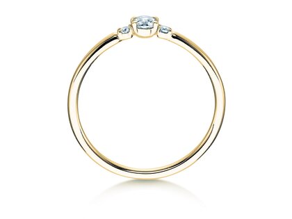 Engagement ring Vivid Petite Diamond in yellow gold