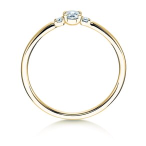 Engagement ring Vivid Petite Diamond in yellow gold