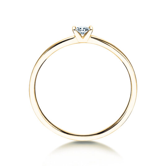Engagement ring Love in yellow gold