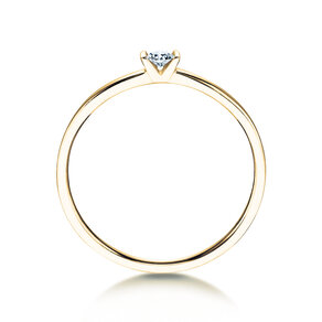 Engagement ring Love in 14K yellow gold with diamond 0.07ct G/SI