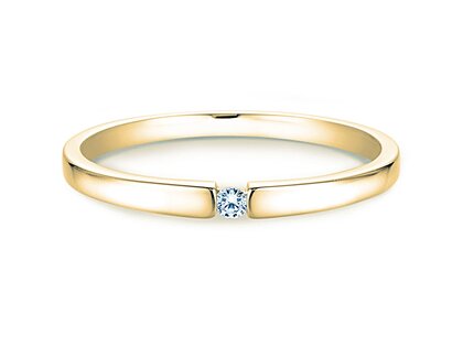 Engagement ring Infinity Petite in 14K yellow gold with diamond 0.03ct