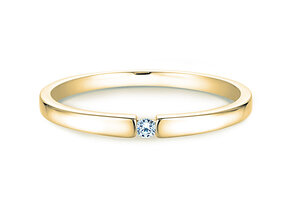Engagement ring Infinity Petite in 14K yellow gold with diamond 0.03ct