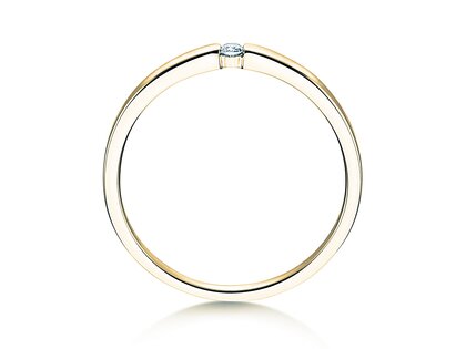 Engagement ring Infinity Petite in 14K yellow gold with diamond 0.03ct