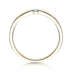 Engagement ring Infinity Petite in 14K yellow gold with diamond 0.03ct
