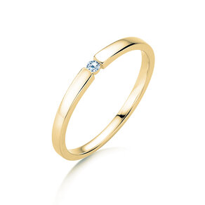 Engagement ring Infinity Petite in 14K yellow gold with diamond 0.03ct