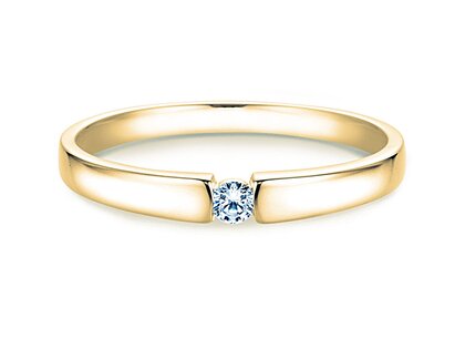 Engagement ring Infinity Petite in 14K yellow gold with diamond 0.06ct G/SI
