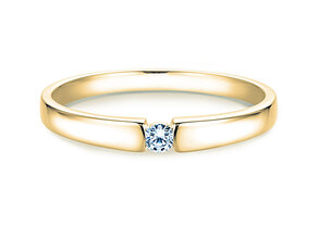 Engagement ring Infinity Petite in 14K yellow gold with diamond 0.06ct G/SI