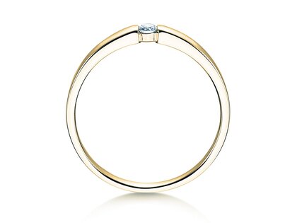 Engagement ring Infinity Petite in 14K yellow gold with diamond 0.06ct G/SI