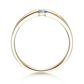 Engagement ring Infinity Petite in 14K yellow gold with diamond 0.06ct G/SI