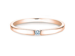 Engagement ring Infinity Petite in 14K rosé gold with diamond 0.03ct G/SI