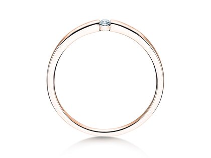 Engagement ring Infinity Petite in 14K rosé gold with diamond 0.03ct G/SI