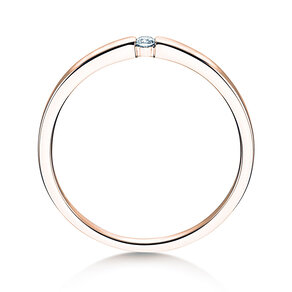 Engagement ring Infinity Petite in 14K rosé gold with diamond 0.03ct G/SI