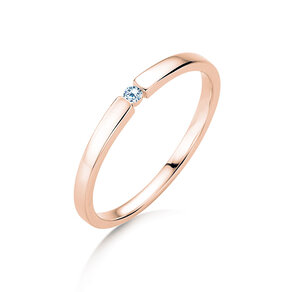 Engagement ring Infinity Petite in 14K rosé gold with diamond 0.03ct G/SI