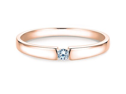 Engagement ring Infinity Petite in 14K rosé gold with diamond 0.06ct G/SI