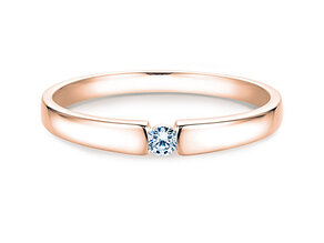 Engagement ring Infinity Petite in 14K rosé gold with diamond 0.06ct G/SI
