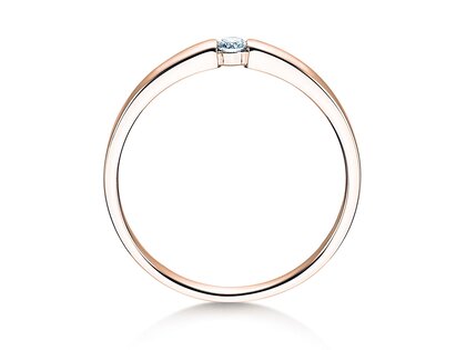 Engagement ring Infinity Petite in 14K rosé gold with diamond 0.06ct G/SI