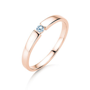 Engagement ring Infinity Petite in 14K rosé gold with diamond 0.06ct G/SI