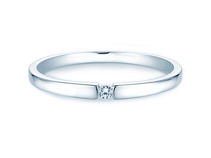 Engagement ring Infinity Petite in 14K white gold with diamond 0.03ct G/SI
