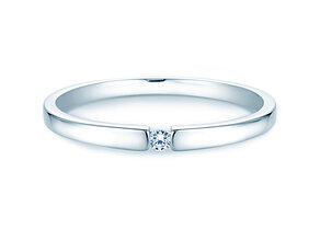 Engagement ring Infinity Petite in 14K white gold with diamond 0.03ct G/SI