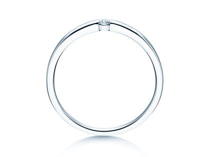 Engagement ring Infinity Petite in 14K white gold with diamond 0.03ct G/SI
