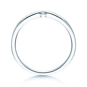 Engagement ring Infinity Petite in 14K white gold with diamond 0.03ct G/SI