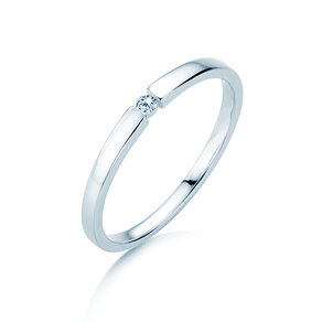 Engagement ring Infinity Petite in 14K white gold with diamond 0.03ct G/SI