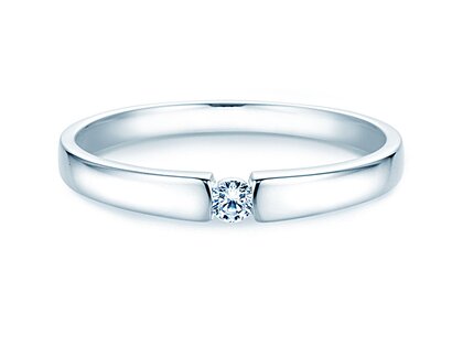 Engagement ring Infinity Petite in 14K white gold with diamond 0.06ct G/SI