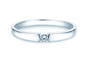 Engagement ring Infinity Petite in 14K white gold with diamond 0.06ct G/SI