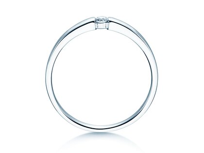 Engagement ring Infinity Petite in 14K white gold with diamond 0.06ct G/SI