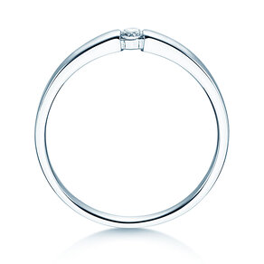 Engagement ring Infinity Petite in 14K white gold with diamond 0.06ct G/SI