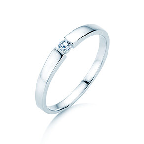 Engagement ring Infinity Petite in 14K white gold with diamond 0.06ct G/SI