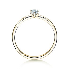 Engagement ring Melody in 14K yellow gold with diamond 0.20ct H/SI