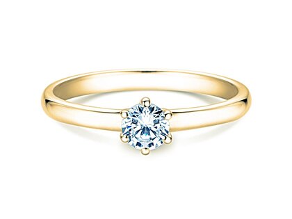 Engagement ring Melody in 14K yellow gold with lab-grown diamond 0.50ct E/VS