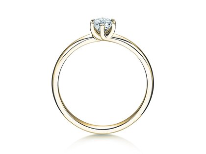 Engagement ring Melody in 14K yellow gold with lab-grown diamond 0.50ct E/VS