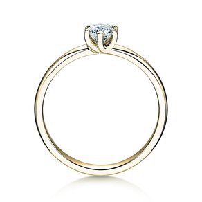 Engagement ring Melody in 14K yellow gold with lab-grown diamond 0.50ct E/VS