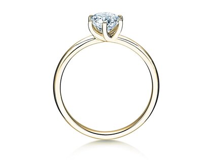 Engagement ring Melody in 9K yellow gold with diamond 3.00ct G/VS