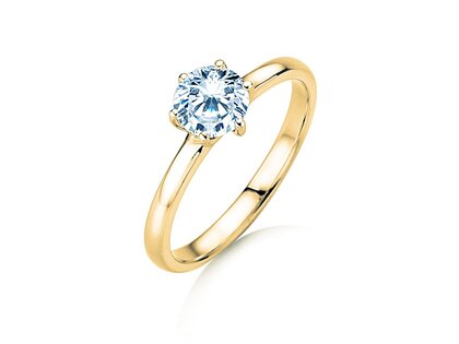 Engagement ring Melody in 9K yellow gold with diamond 3.00ct G/VS