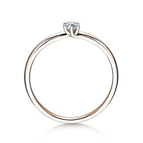 Engagement ring Melody in 14K rosé gold with diamond 0.10ct G/SI