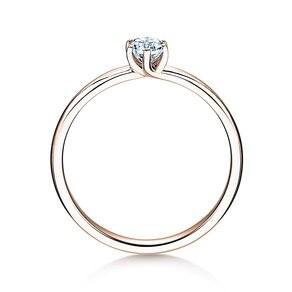 Engagement ring Melody in 14K rosé gold with diamond 0.25ct H/SI