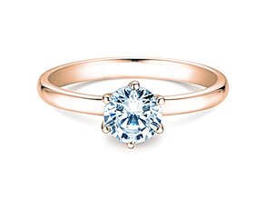 Engagement ring Melody in 14K rosé gold with diamond 1.00ct G/IF