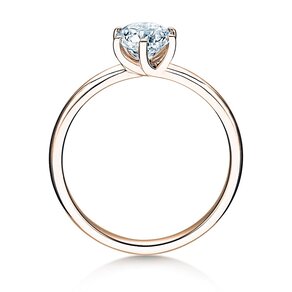 Engagement ring Melody in 14K rosé gold with diamond 1.00ct G/IF