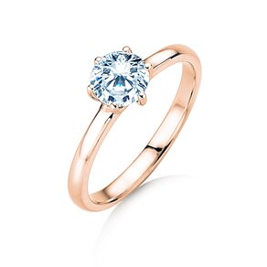 Engagement ring Melody in 14K rosé gold with diamond 1.00ct G/IF